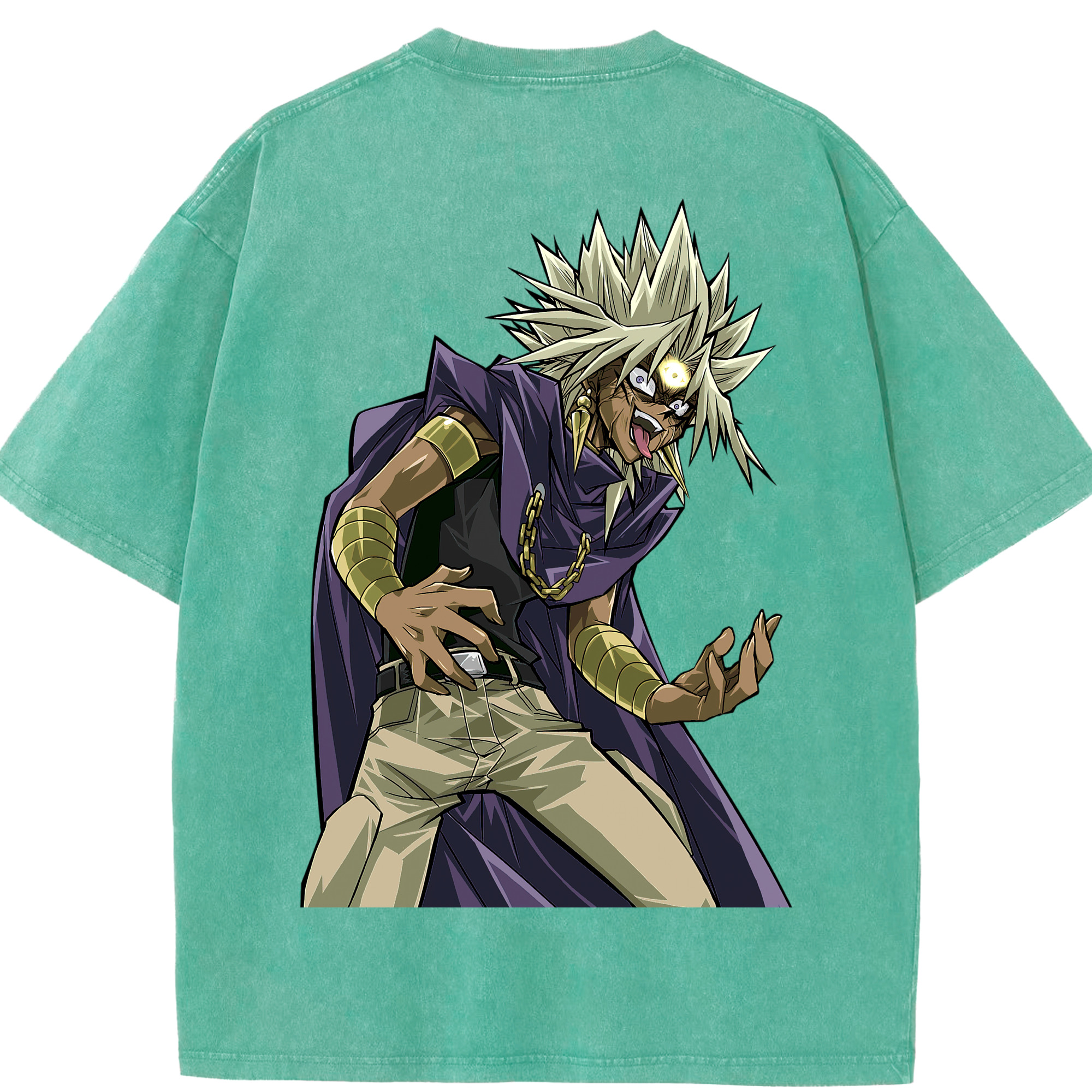 （画像用） 遊☆戯☆王 Yu-Gi-Oh! 綿100% ヴィンテージ風 半袖Tシャツ（背面プリント）